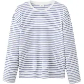 Mango T-shirt 'Puller' blå / vit
