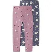 Name it Leggings - NmfVivian - 2-pack - Syren/Vintage Indigo - - 4 år (104) - Leggings
