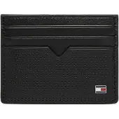 Tommy Hilfiger Perforated Leather Enamel Flag Card Holder
