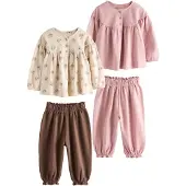 Next Pyjamas beige / mörkbrun / rosé