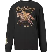 Billabong - T-shirts dam - Familiar Roads LS Tee Off Black för Unisex - Storlek M - Svart