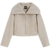 BOSS Zip-front jacket in virgin wool