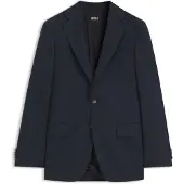 BOSS Patterned slim-fit blazer in Italian virgin wool