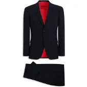 HUGO Two-piece slim-fit suit in micro-patterned wool