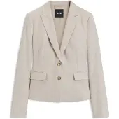 BOSS Slim-fit blazer in melange flannel