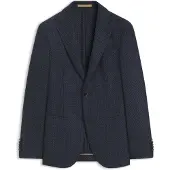 BOSS Slim-fit jacket in patterned virgin wool