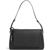 BOSS Shoulder bag in grained leather with logo plate