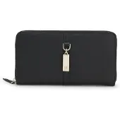 BOSS Ziparound wallet in grained leather with Double B charm