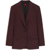 HUGO Modern-fit blazer with peak lapels
