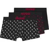 HUGO Boxershorts eldröd / svart / vit