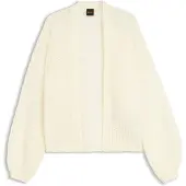 BOSS Relaxed-fit cardigan with open-knit structure