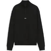 BOSS Cotton-terry sweatshirt with quarter zip