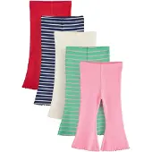Next Leggings kräm / mörkblå / limette / ljusrosa / röd