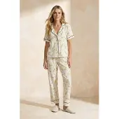 Trendyol Pyjamas gul / mörkgrön / vit