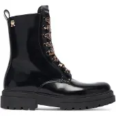 Tommy Hilfiger Brushed Leopard Laces Cleat Lace Up Boots