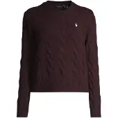 Ralph Lauren för kvinnor. 211A91216013 Lila tröja i ull och kashmir (XS), Casual, Lång ärm