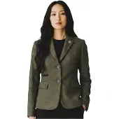 TruClothing Damer olivfärgad skräddarsydd tweedkavaj formell kavaj - TPSTZ-7