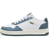 Puma Låg sneaker 'Court Classic' cyanblå / guld / vit