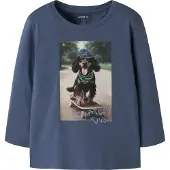 Name it Tröja - NmmVoto - Vintage Indigo/Skater Dog - - 3 år (98) - Tröja