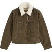 Levi's för kvinnor. 36136-0148 Original Sherpa Trucker-jacka brun (S), Casual, Bomull