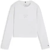 Tommy Hilfiger Diamanté Star Flag Extra Slim Long Sleeve T-Shirt