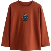 Next T-shirt blå / honung / mörkorange / vit