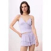 Trendyol Kort pyjamas lavendel