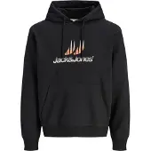 Jack & Jones Sweatshirt 'JCOECHO' aprikos / svart / vit