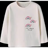 Name it T-shirt 'NMFLILITHE' ljusblå / mörkblå / pitaya / vit