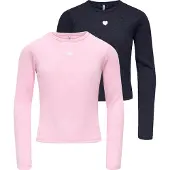 ONLY GIRLS T-shirt 'KOGELVA JUNE' rosa / svart