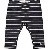Calvin Klein Leggings - Monogram - Black Stripe - - 4 år (104) - Leggings