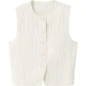Mango Kostymväst 'MICHY' grå / off-white