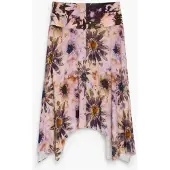 Desigual Kjol oliv / lilamelerad / pastellröd