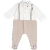 Chicco Sparkdräkt/body mörkbeige / vit