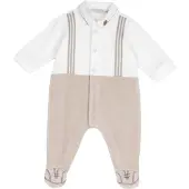 Chicco Sparkdräkt/body mörkbeige / vit
