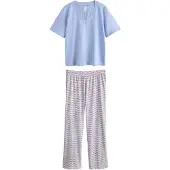 Next Pyjamas ljusblå / bär / vit