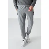 Tommy Life Herr Solid Pull-on Sweatpants med dragkedjeficka