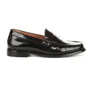 Justin Reess herrskor med svarta läder-Penny Polerade loafers - Joseph
