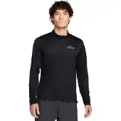 Nike Pacer Logo Dri-FIT-tröja med halv dragkedja för herr (Svart/Reflekterande)