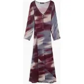 Desigual Klänning nude / marinblå / vinröd