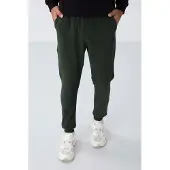 Tommy Life Herrars enfärgade fleecebyxor