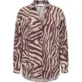 JDY Blus 'JDYTroya' beige / vinröd
