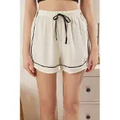Trendyol Pyjamasbyxa ecru / svart