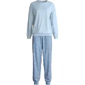 Calida Pyjamas marinblå / ljusblå / mörkgul