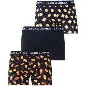 Jack & Jones Boxershorts 'JACKEVIN FOOD' konjak / gul / svart / vit