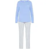 LASCANA Pyjamas blå / vit