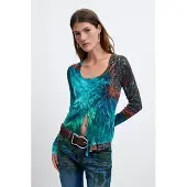 Desigual Kofta 'M. C. Lacroix' blå / aqua / rostbrun