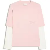 Bershka T-shirt rosa / gammalrosa / vit