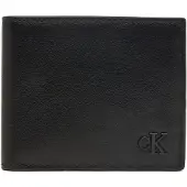 Calvin Klein Suede Monogram Bifold Wallet With Coin Pouch