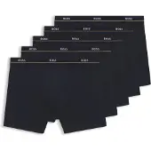 BOSS Five-pack of logo-waistband stretch-cotton boxer briefs